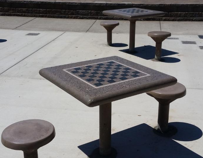 Buried Post Concrete Chess Tables Buried Post Concrete Chess Tables