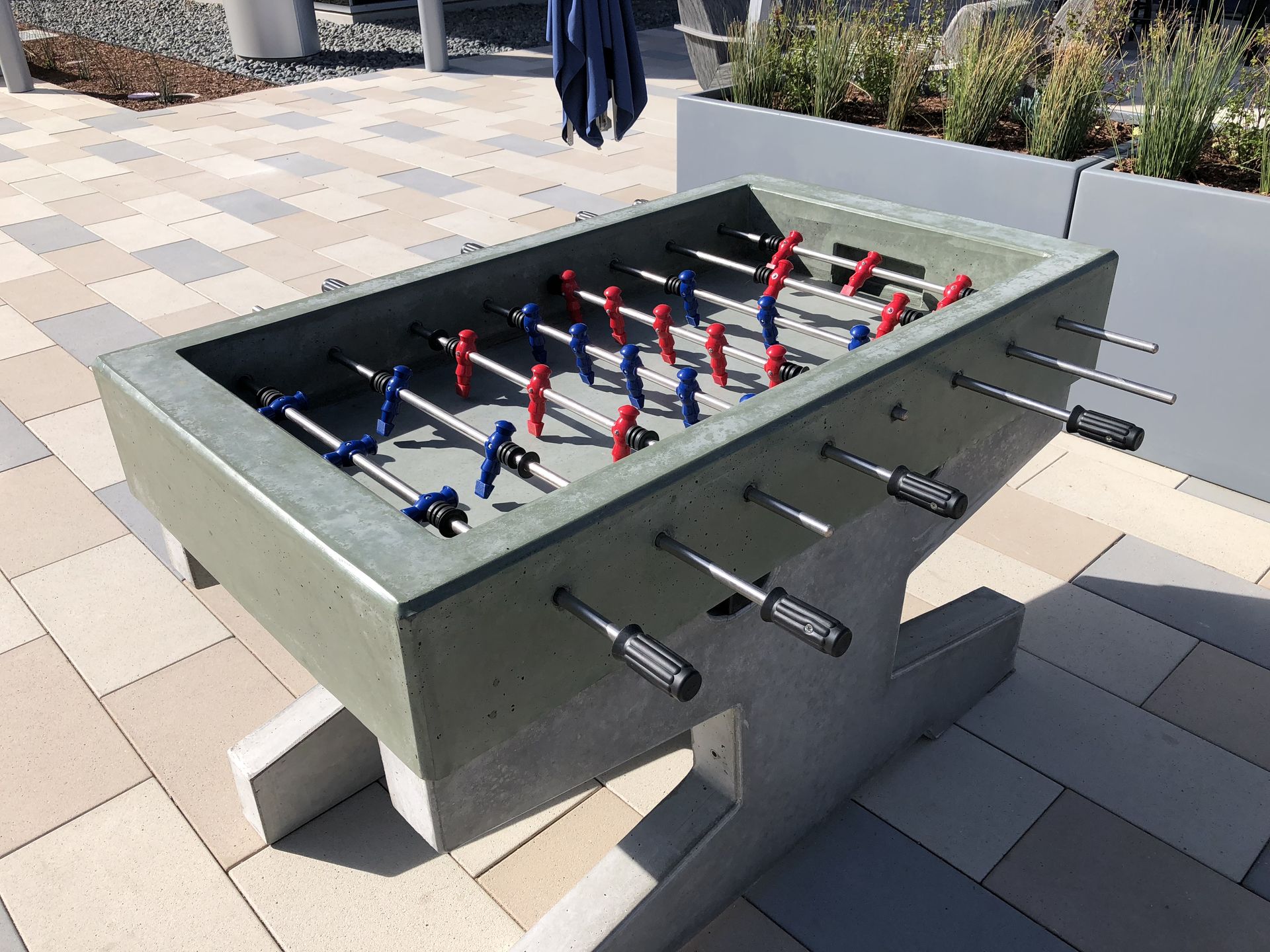 Concrete Foosball Table oncrete Foosball Table