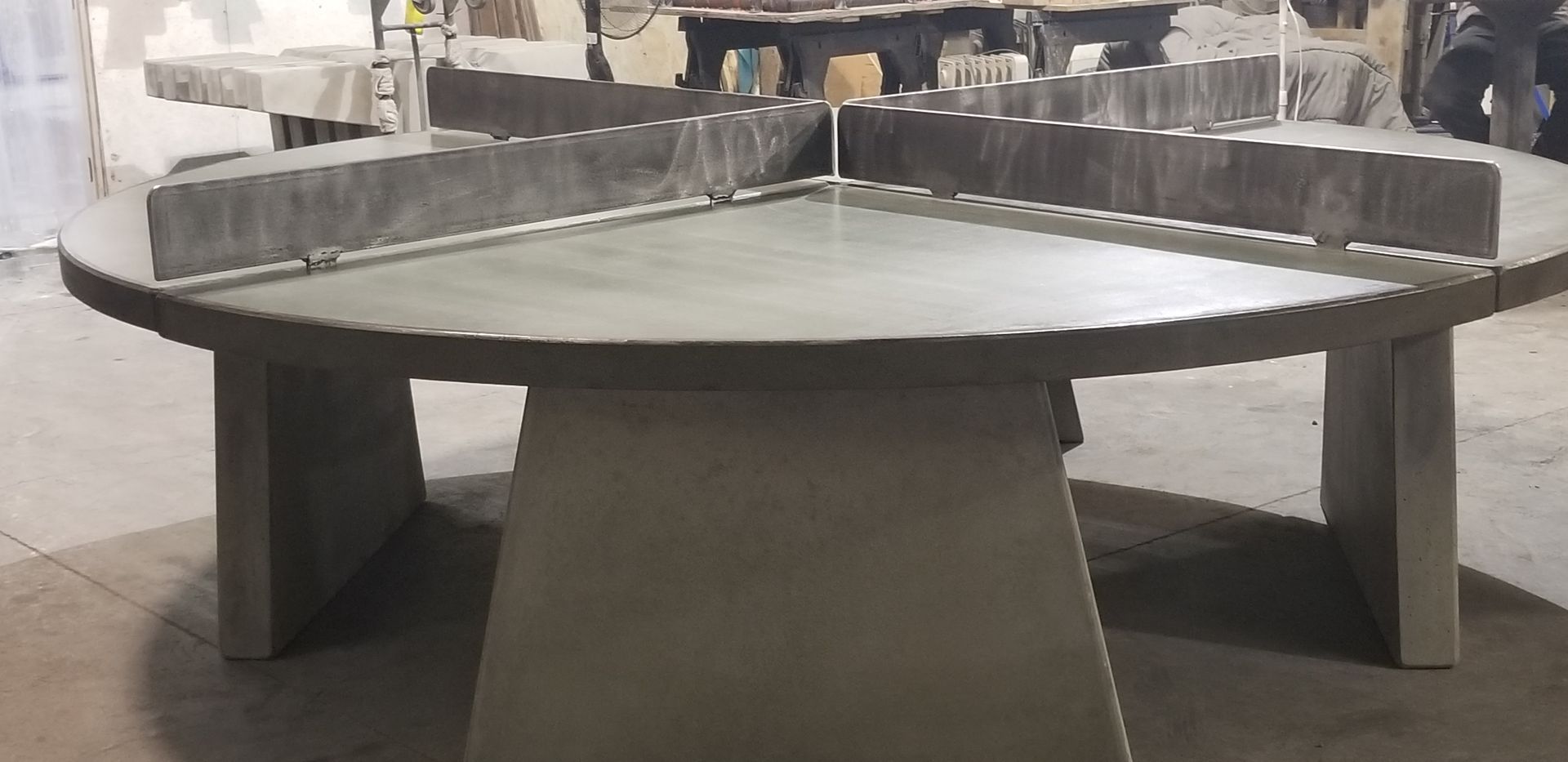 Round Four Way Concrete Table Tennis Round Four Way Concrete Table Tennis
